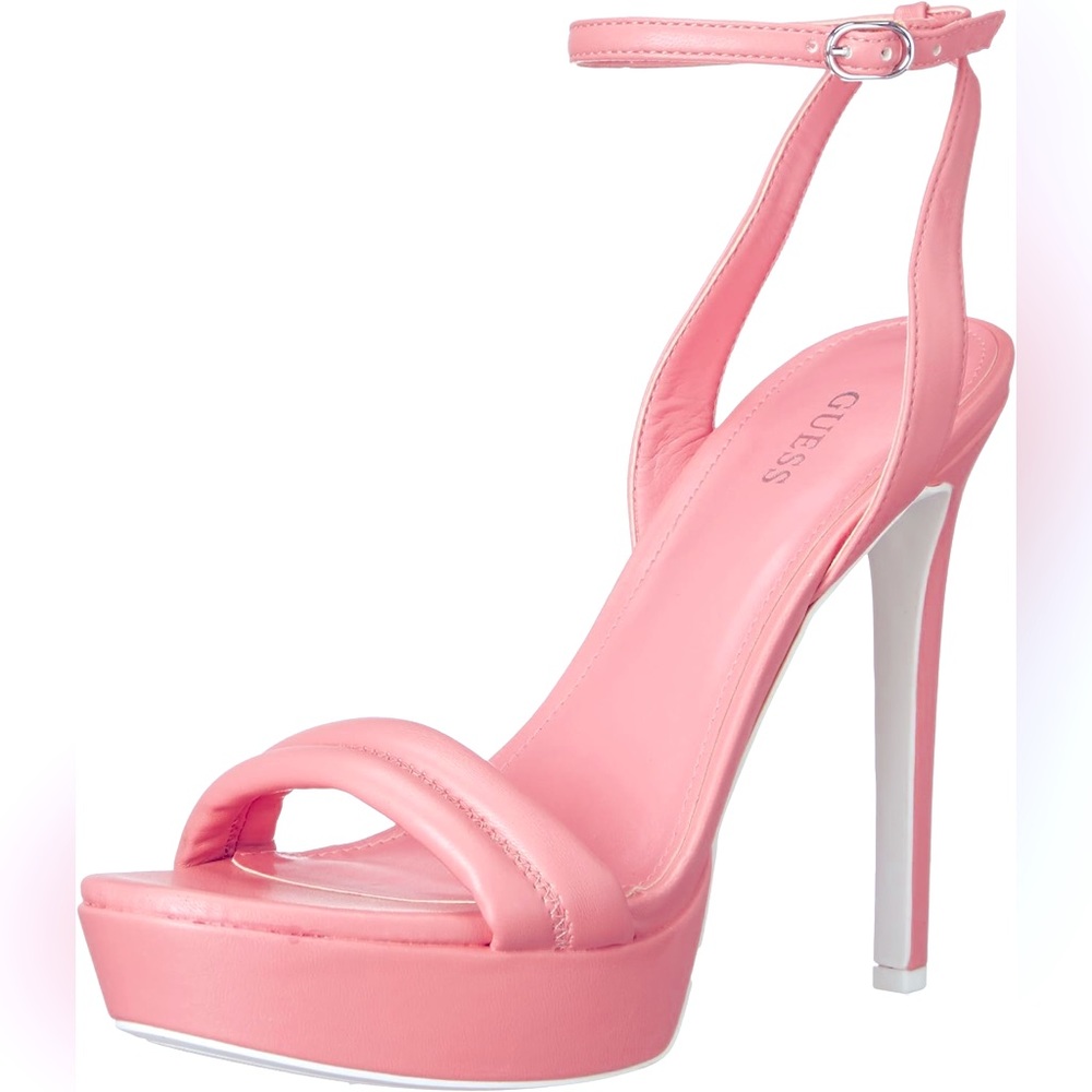 Guess pink platform heels